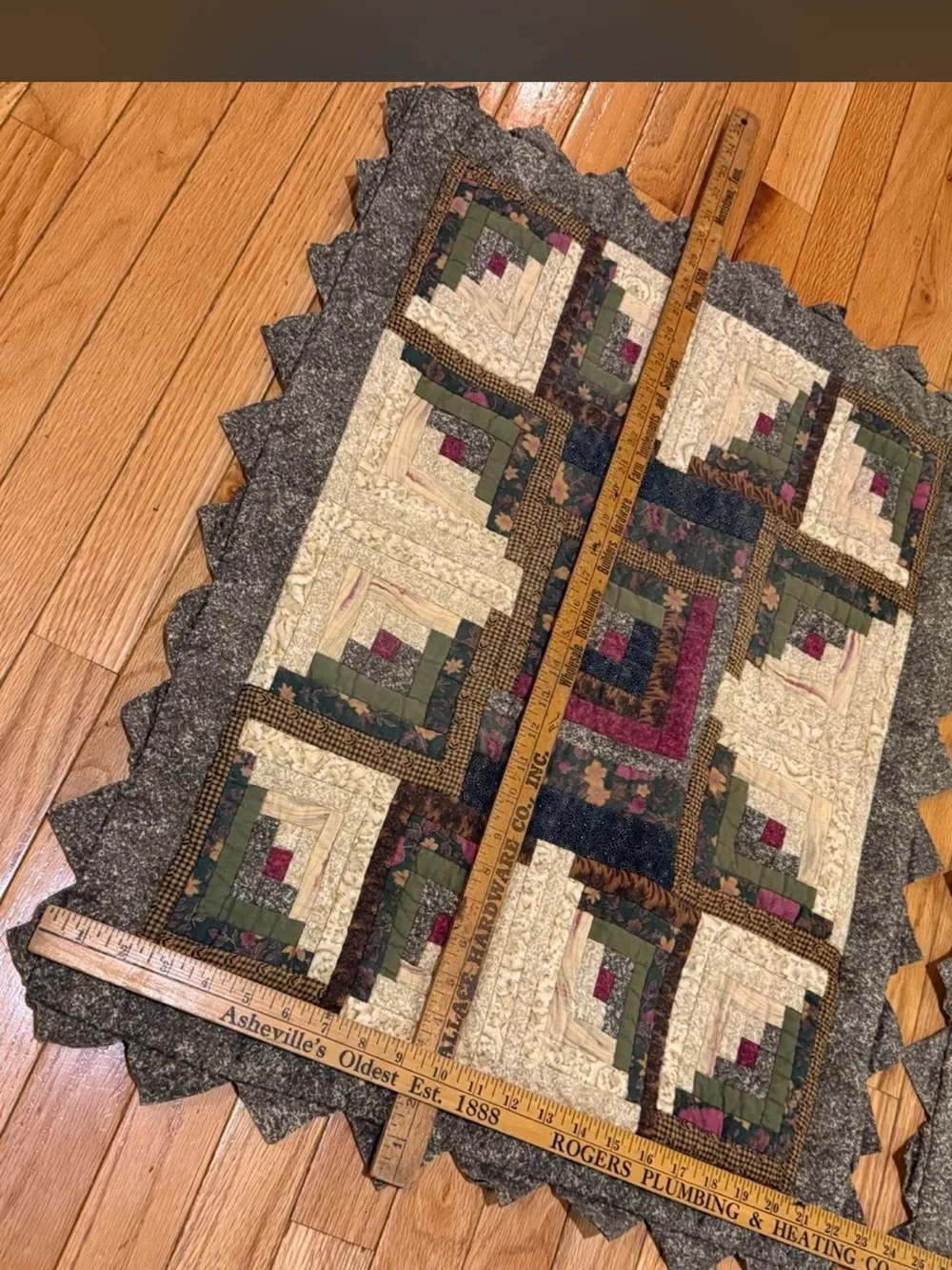Donna Sharp Rustic Patchwork Log Cabon Quilt Bedspread 2 shams